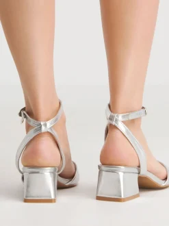 Simply Be Barely There On Low Block Heel Sandals