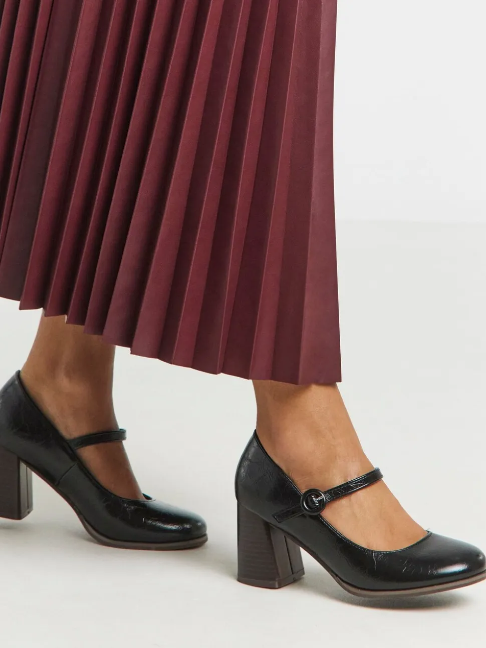Simply Be Mary Jane Vintage Platform Court Shoes