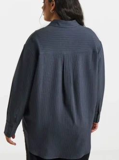 Simply Be Oversized Pinstripe Shirt