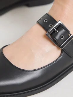 Simply Be Square Toe Flat Mary Jane Shoes