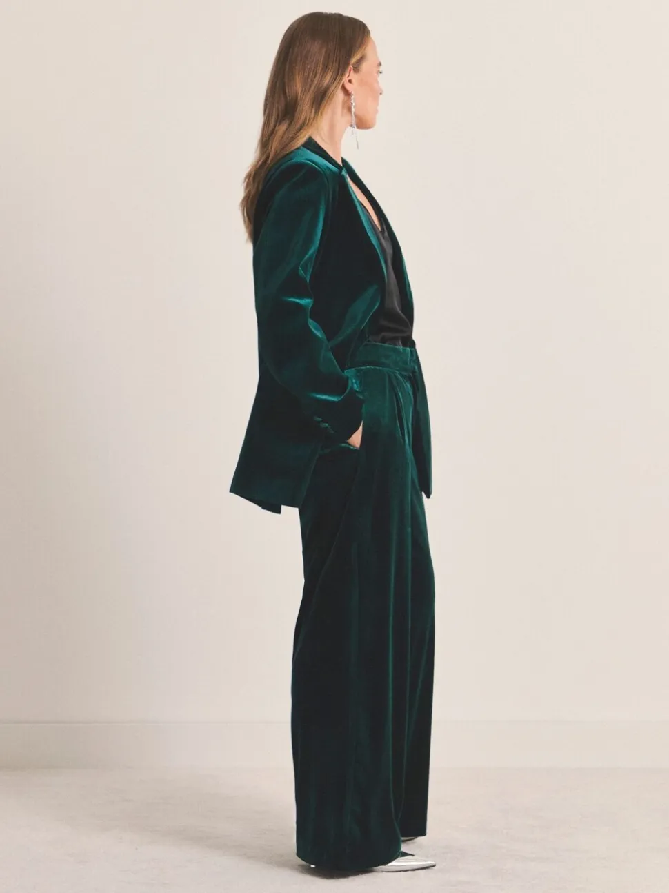 Simply Be Velvet Single Breasted Blazer