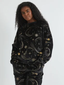 Skinnydip Celestial Gold Twosie Fleece Pyjamas Set