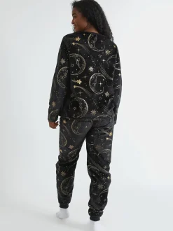Skinnydip Celestial Gold Twosie Fleece Pyjamas Set