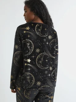 Skinnydip Celestial Gold Twosie Fleece Pyjamas Set