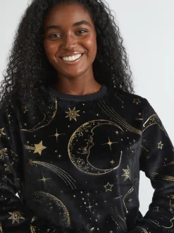 Skinnydip Celestial Gold Twosie Fleece Pyjamas Set