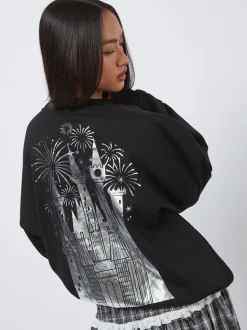 Skinnydip Disney Silver Foil Castle Sweatshirt