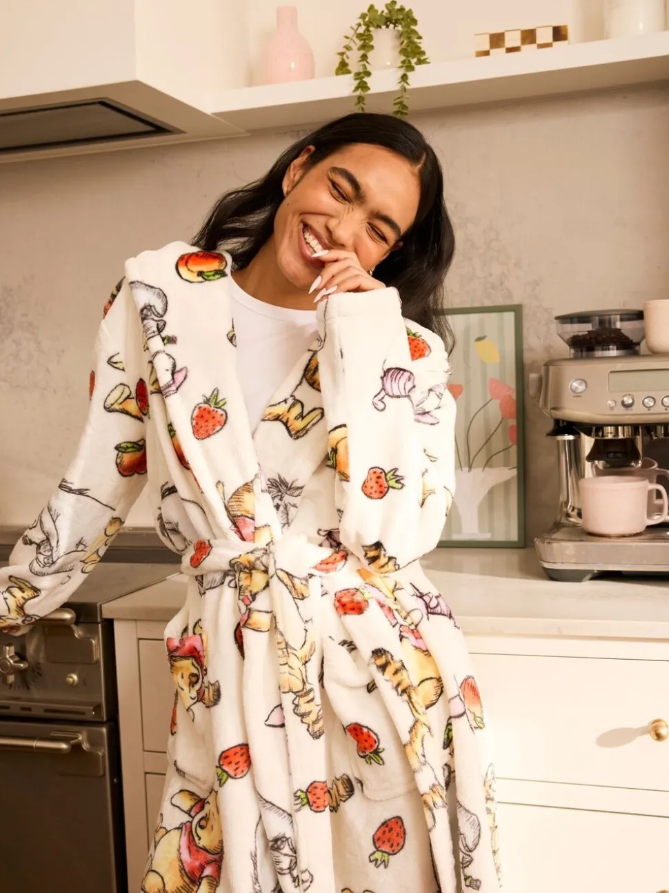 Skinnydip Disney Winnie The Pooh Fruit Dressing Robe