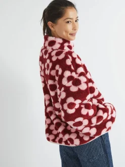 Skinnydip Flower Longline Fleece