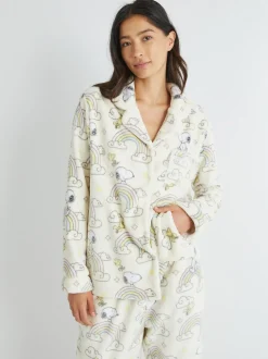Skinnydip Peanuts x Skinnydip Snoopy Rainbow Fleece Pyjamas Set
