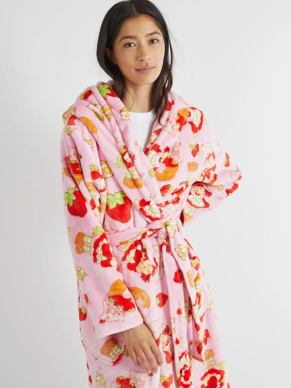 Skinnydip Strawberry Shortcake x Skinnydip Pink Dressing Robe