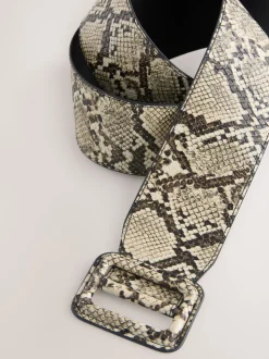Slangenprint - PU Wide Belt