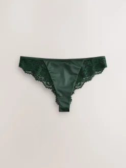 Smaragdgroen - Lace Bow Back Knickers