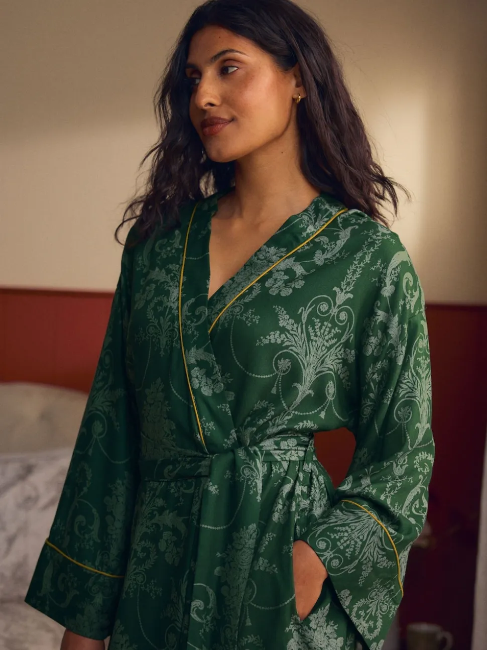 Smaragdgroen - Laura Ashley Josette badjas