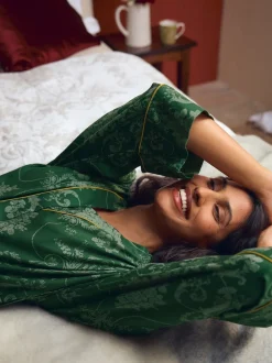 Smaragdgroen - Laura Ashley Josette badjas