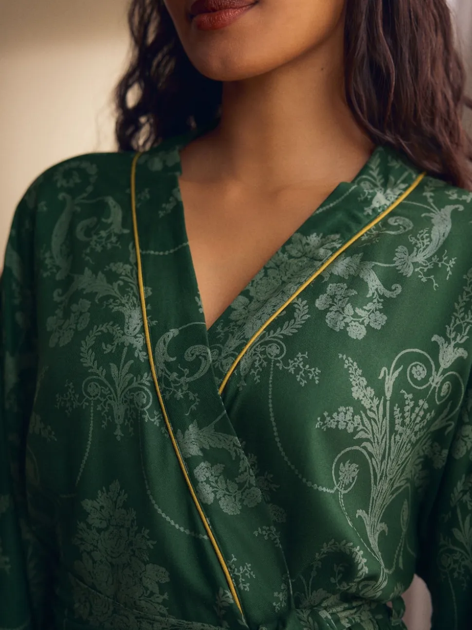 Smaragdgroen - Laura Ashley Josette badjas