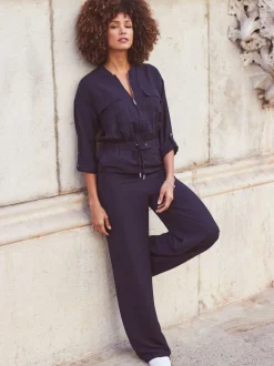 Sosandar Drawstring Waist Jumpsuit