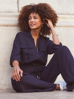 Sosandar Drawstring Waist Jumpsuit