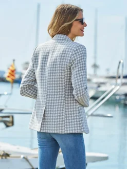 Sosandar Gingham Dogtooth Blazer