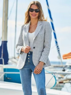 Sosandar Gingham Dogtooth Blazer
