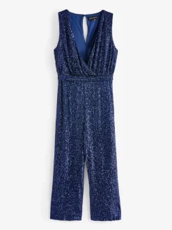 Sosandar jumpsuit met overslag en lovertjes