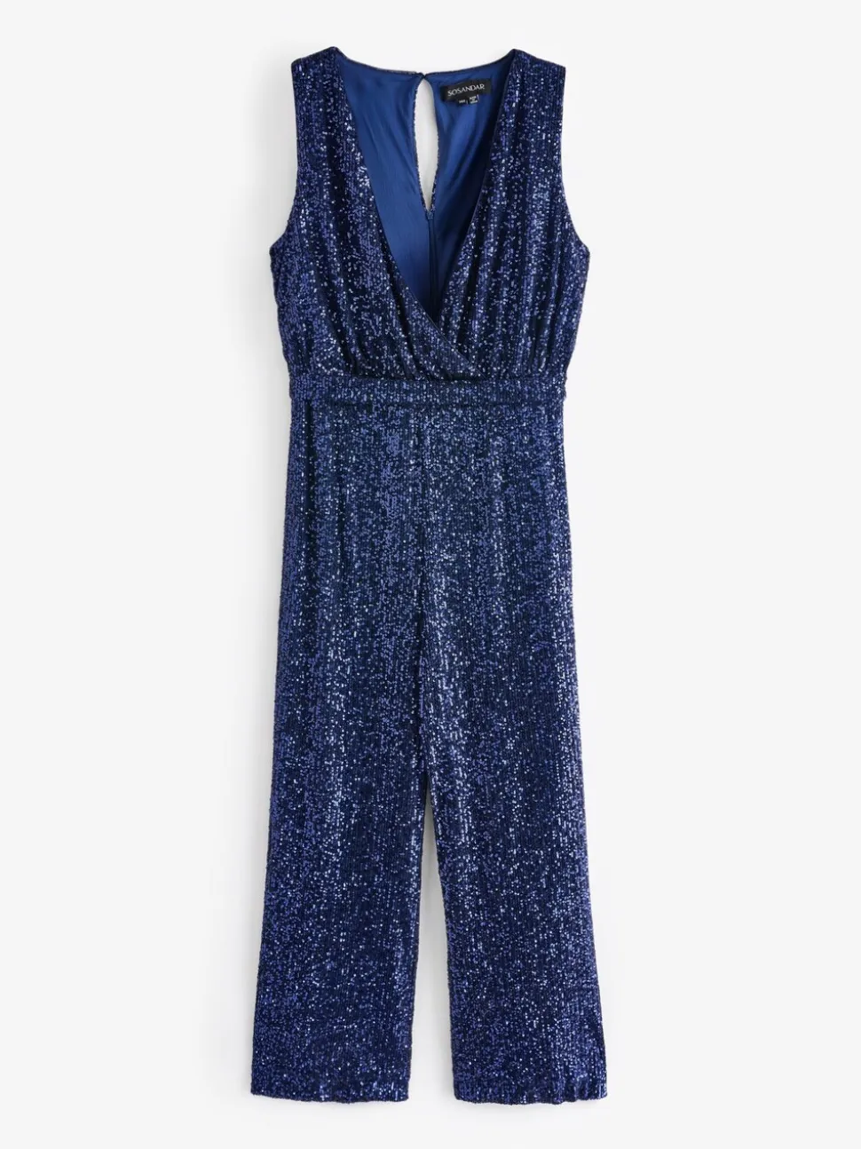 Sosandar jumpsuit met overslag en lovertjes
