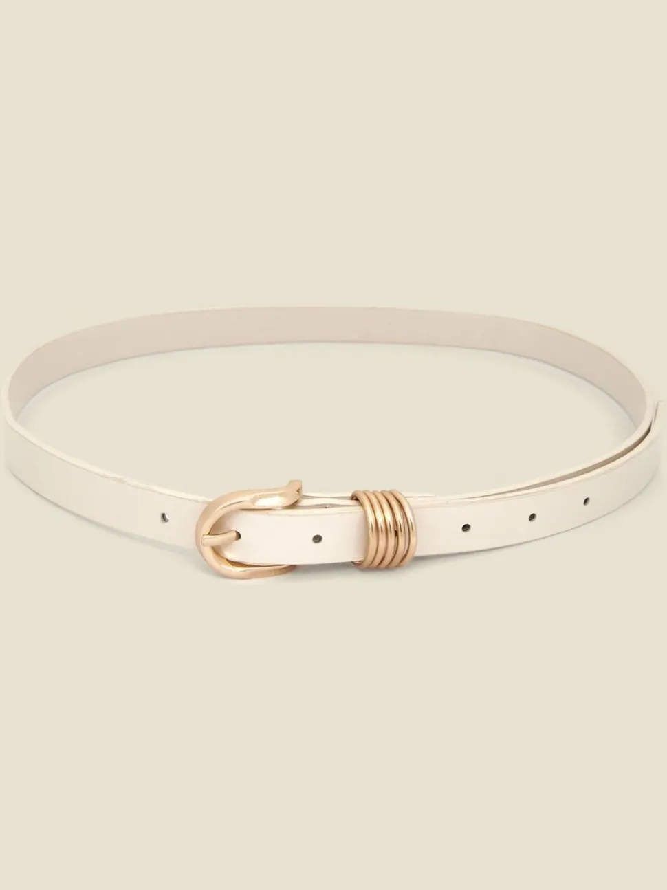 Sosandar Leather Belt With Gold Hardware