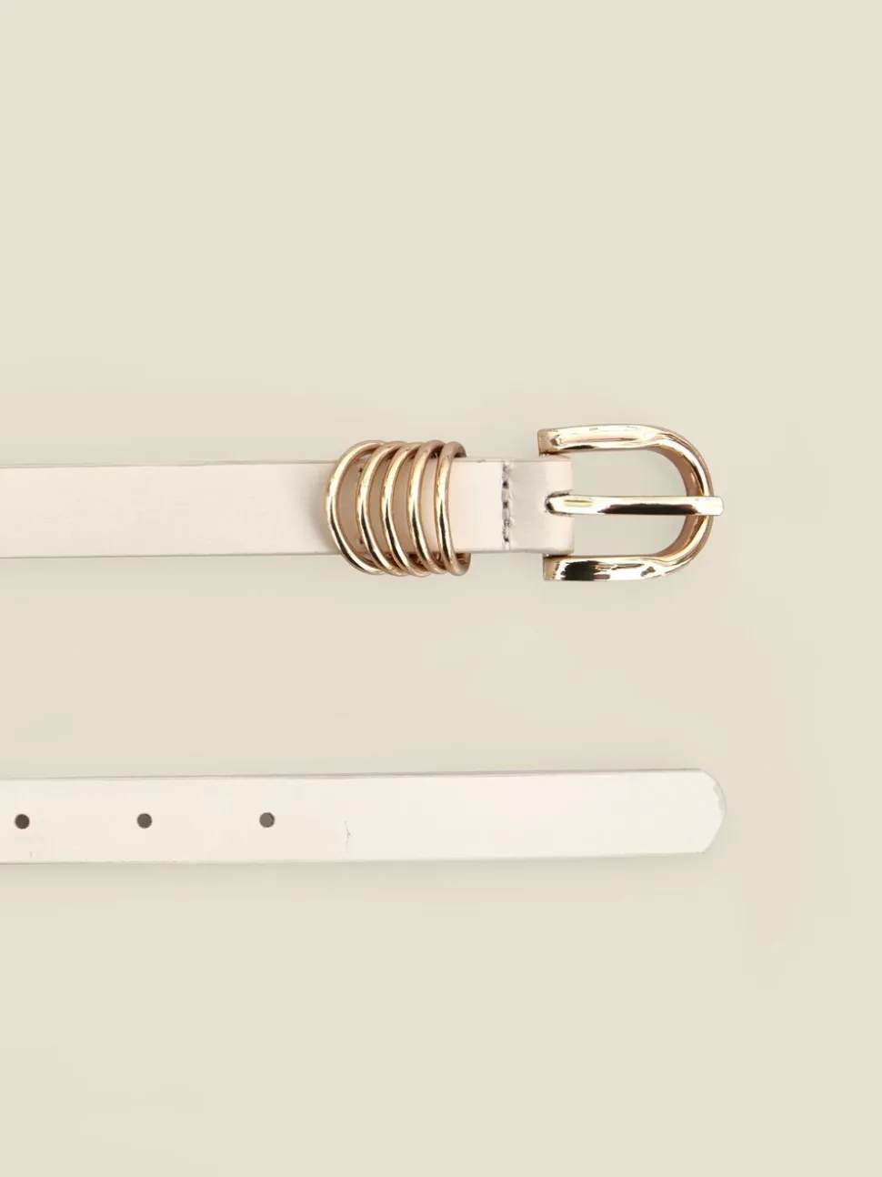 Sosandar Leather Belt With Gold Hardware
