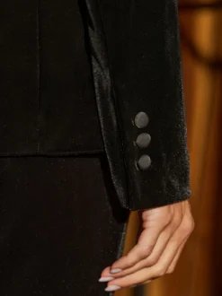 Sosandar Luxe Velvet Tailored Blazer