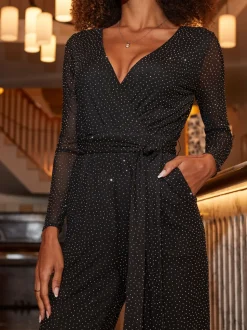 Sosandar Sparkle Wrap Jumpsuit