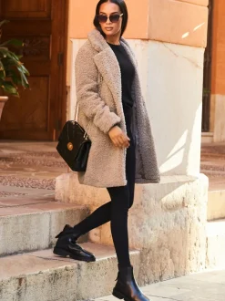 Sosandar Super Cosy Borg Coat
