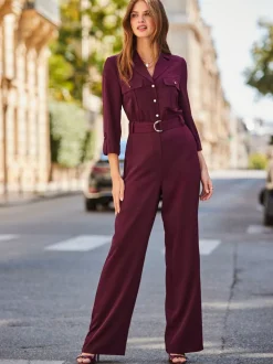 Sosandar Utility Pocket Belted Jumpsuit
