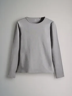 Strepen/Zwart/Grijs/Wit - The Set - 7 T-shirts met lange mouwen en ronde hals