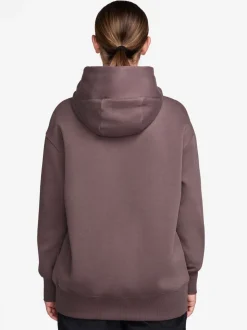 Tattoo Bruin - Nike oversized mini sportkleding Phoenix fleece swoosh pullover met hoodie