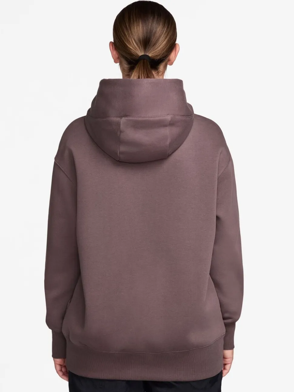 Tattoo Bruin - Nike oversized mini sportkleding Phoenix fleece swoosh pullover met hoodie