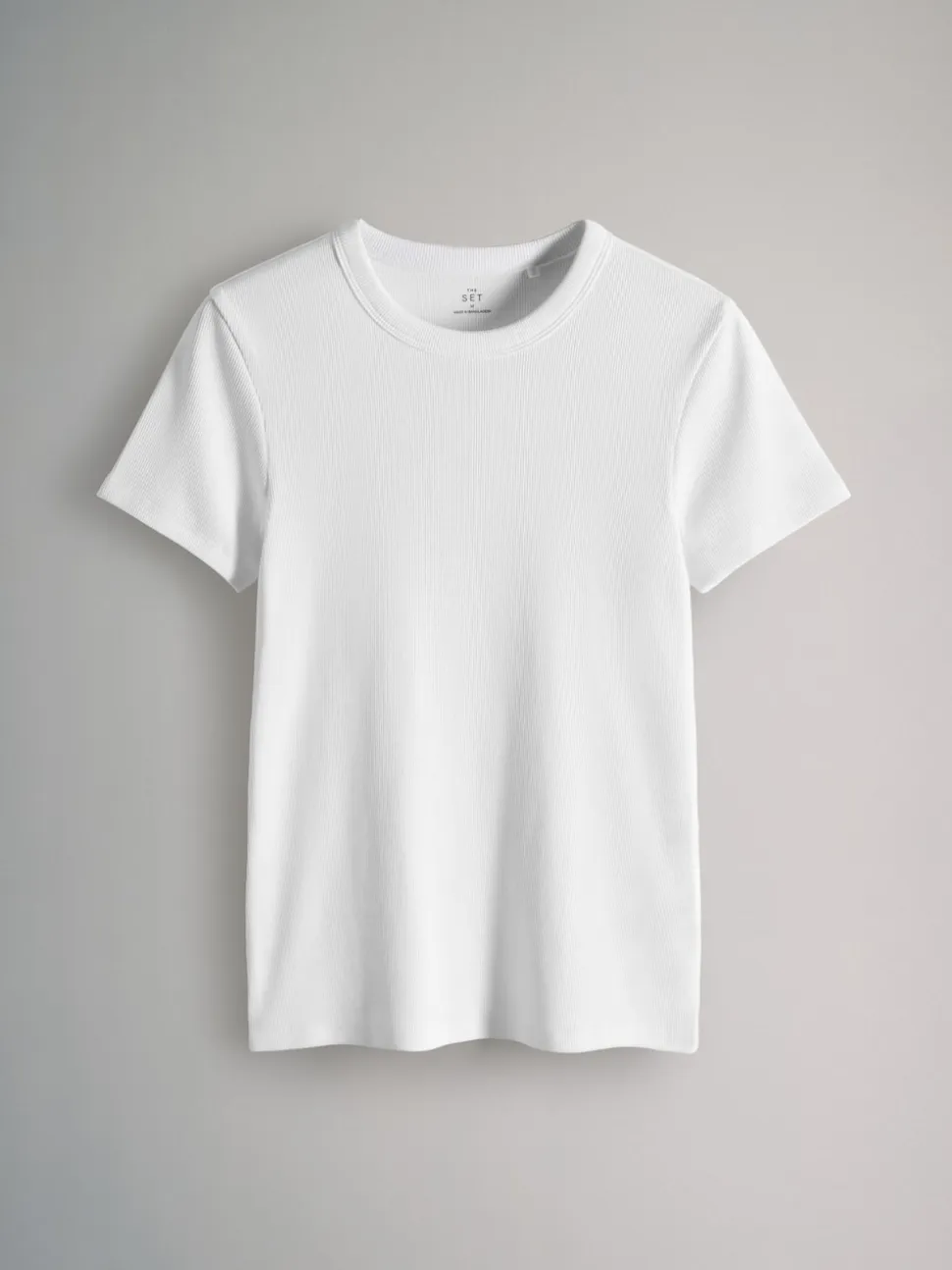 Taupe Brown/Light Brown/Blue/Light Blue/Cream - The Set 5 Pack Korte Mouw Geribd T-shirt