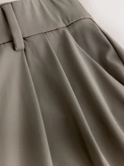 Taupe bruin - N. Premium Wide Leg Tailored Jersey Trousers