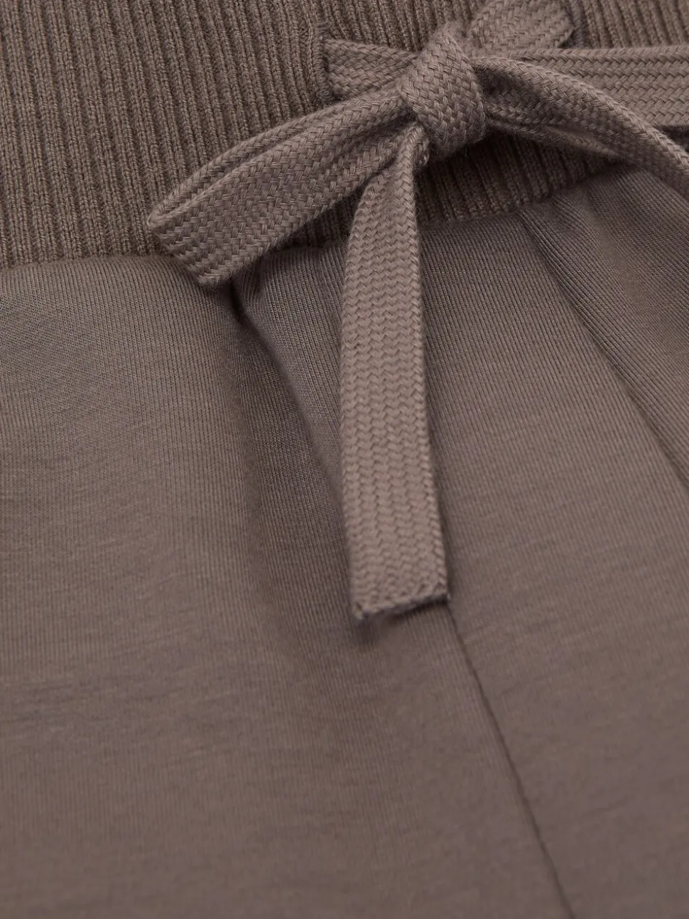Taupe bruin - Reiss Laney Premium Interlock Wide-Leg Joggers