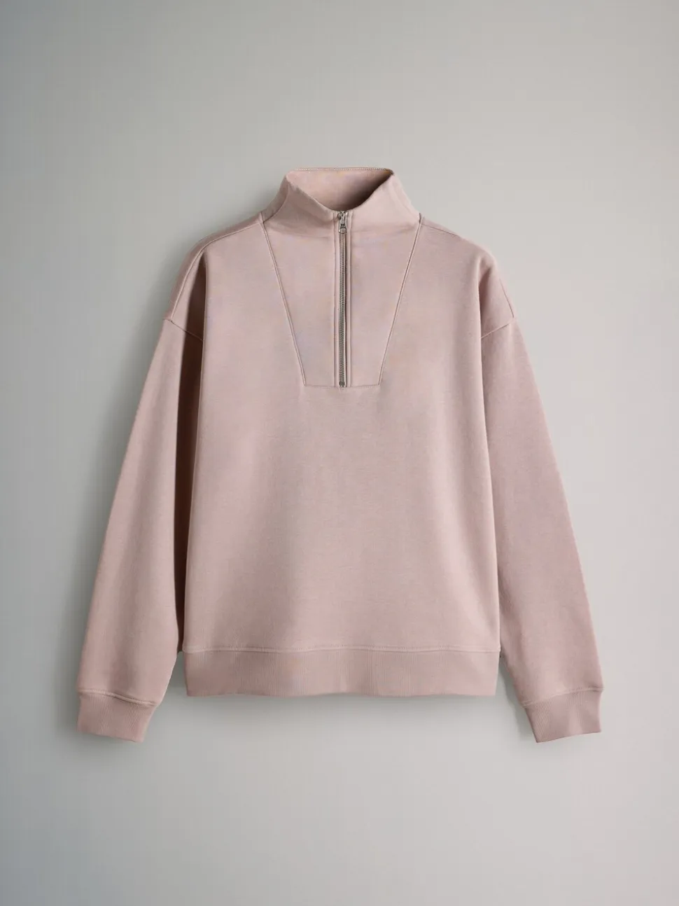 Taupe bruin - The Set Half Zip Funnel Neck Sweatshirt and Wide Leg Jogger Set