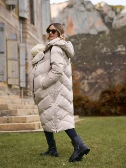 Taupe-grijs - Seraphine Lange 3-In-1 Zwangerschaps- en Draagjas Puffa Coat