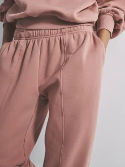The Set - Combi-Set van oversized Sweatshirt met raglanmouwen en Barrel jeans Joggingbroeken