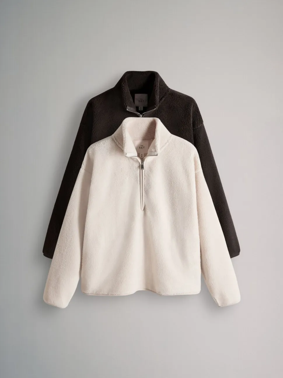 The Set 2 Pack Borg Funnel Neck 1/4 Zip Jumper