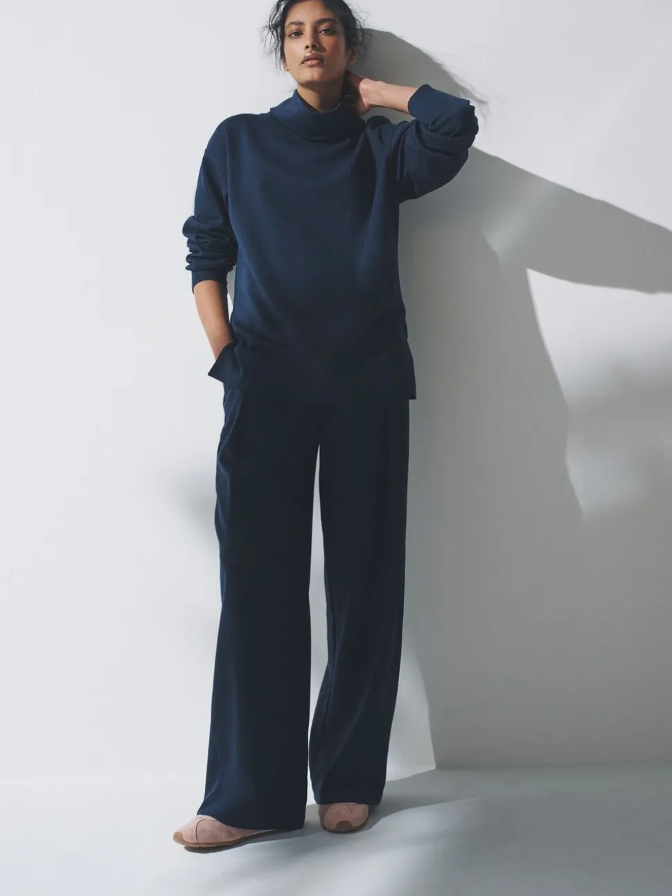 The Set 2 Pack Cowl Neck Long Sleeve Sweat Tops