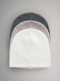 The Set 3 Pack Fine Knit Beanie