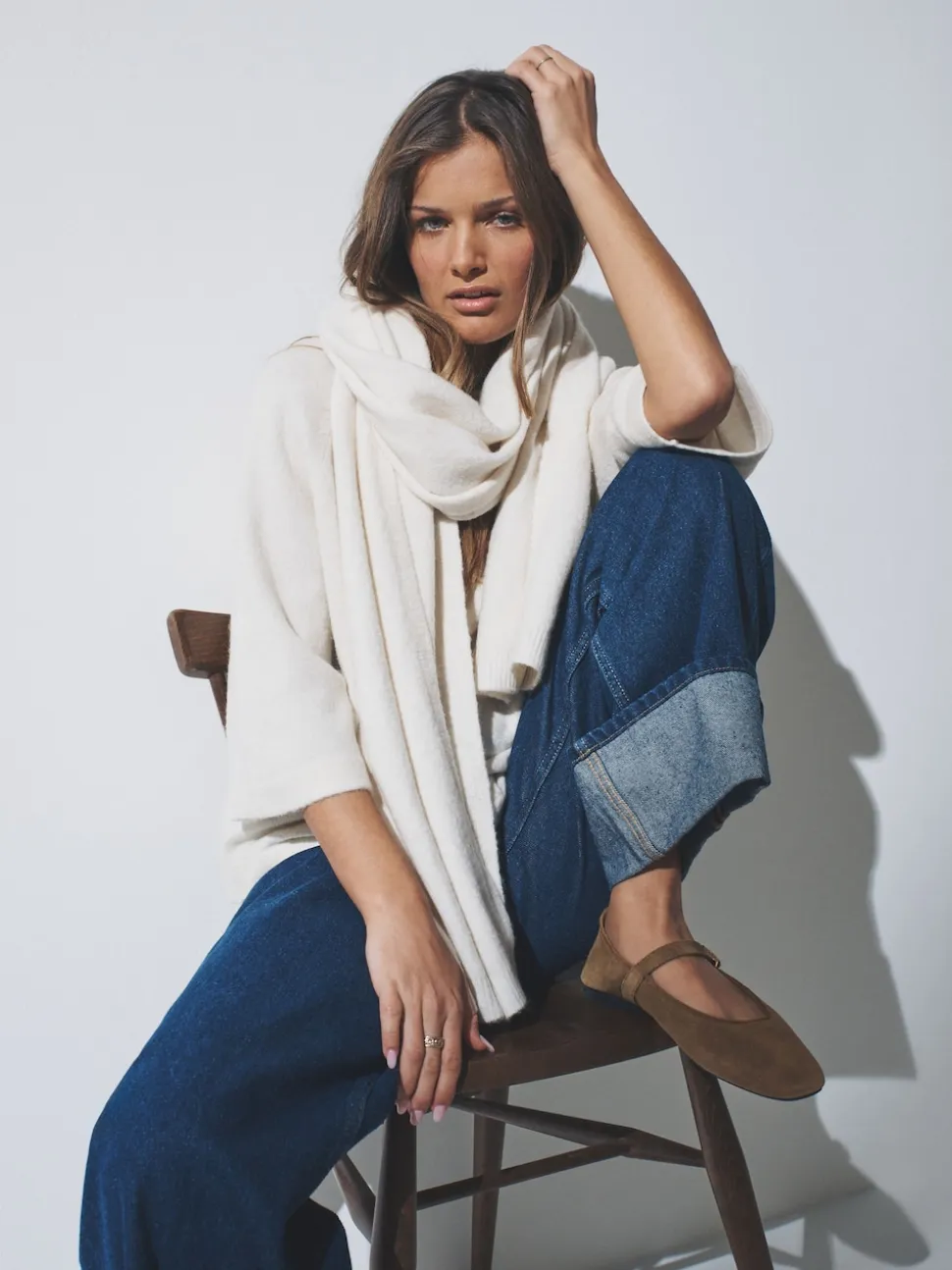 The Set 2 Pack Fine Knit Scarf Set