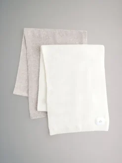 The Set 2 Pack Fine Knit Scarf Set
