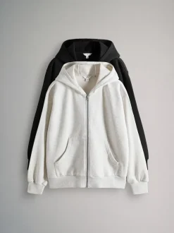 The Set 2 Pack Hoodies met deelbare rits