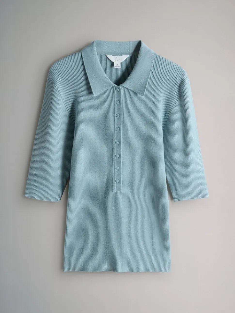 The Set 3 Pack Knitted Ribbed Polo Tops