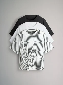 The Set 3 Pack Knot Front T-Shirts
