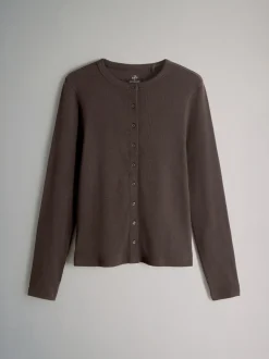 The Set 3 Pack Long Sleeve Button Through Rib T-Shirt