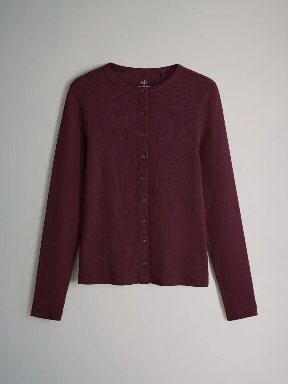 The Set 3 Pack Long Sleeve Button Through Rib T-Shirt